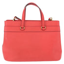 GUCCI Hand Bag Leather 2way Red Gold 319795 Auth 198375V-2