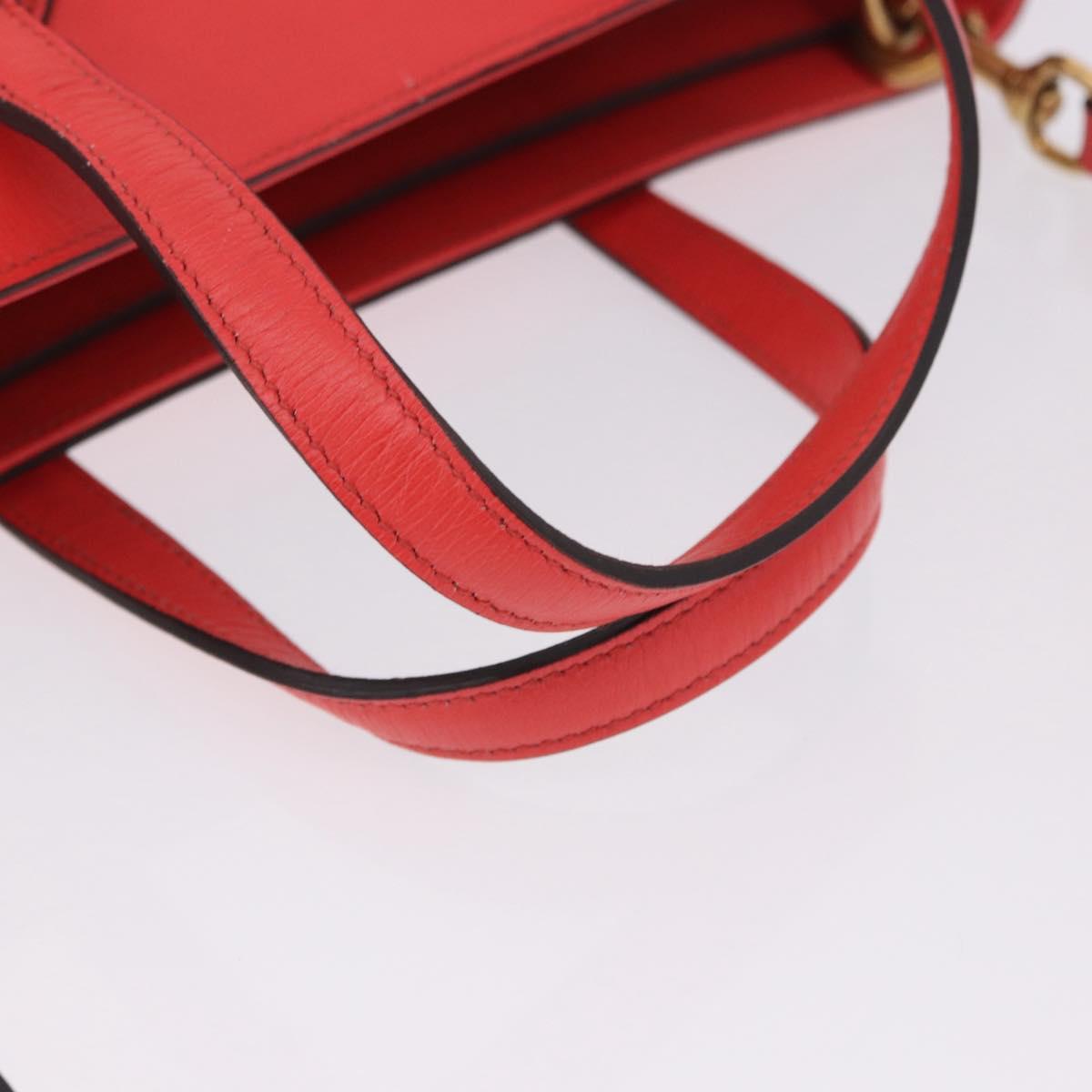GUCCI Hand Bag Leather 2way Red Gold 319795 Auth 198375V | Brand