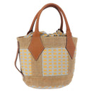 Vivienne Westwood Hand Bag Straw Light Blue Beige Auth 198376-1