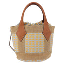 Vivienne Westwood Hand Bag Straw Light Blue Beige Auth 198376-13