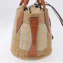 Vivienne Westwood Hand Bag Straw Light Blue Beige Auth 198376-4