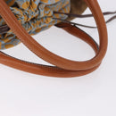 Vivienne Westwood Hand Bag Straw Light Blue Beige Auth 198376-7