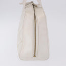 CHANEL Wild Stitch Hand Bag Leather White Gold Tone CC Auth 198377A-3