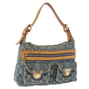 LOUIS VUITTON Monogram Denim Buggy PM Shoulder Bag Blue M95049 LV Auth 198378V-1