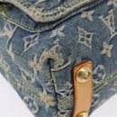 LOUIS VUITTON Monogram Denim Buggy PM Shoulder Bag Blue M95049 LV Auth 198378V-9