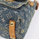 LOUIS VUITTON Monogram Denim Buggy PM Shoulder Bag Blue M95049 LV Auth 198378V-14