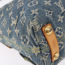 LOUIS VUITTON Monogram Denim Buggy PM Shoulder Bag Blue M95049 LV Auth 198378V-15