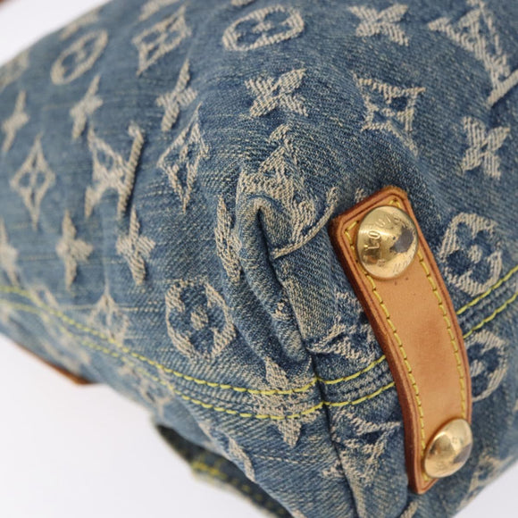 LOUIS VUITTON Monogram Denim Buggy PM Shoulder Bag Blue M95049 LV Auth 198378V