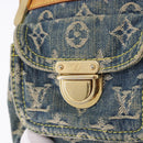 LOUIS VUITTON Monogram Denim Buggy PM Shoulder Bag Blue M95049 LV Auth 198378V-17
