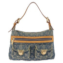 LOUIS VUITTON Monogram Denim Buggy PM Shoulder Bag Blue M95049 LV Auth 198378V-13