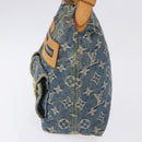 LOUIS VUITTON Monogram Denim Buggy PM Shoulder Bag Blue M95049 LV Auth 198378V-3