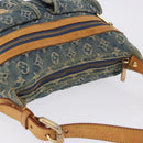 LOUIS VUITTON Monogram Denim Buggy PM Shoulder Bag Blue M95049 LV Auth 198378V-6