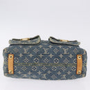 LOUIS VUITTON Monogram Denim Buggy PM Shoulder Bag Blue M95049 LV Auth 198378V-5