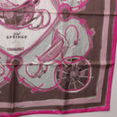 HERMES Carre 90 Scarf Silk Pink Auth 198386M-10