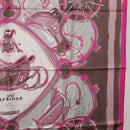 HERMES Carre 90 Scarf Silk Pink Auth 198386M-7