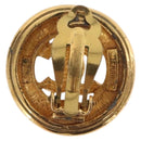CHANEL COCO Mark Earring Metal Gold Tone CC Auth 198443V-11