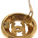 CHANEL COCO Mark Earring Metal Gold Tone CC Auth 198443V-13