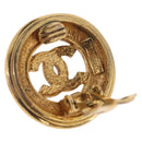 CHANEL COCO Mark Earring Metal Gold Tone CC Auth 198443V-5