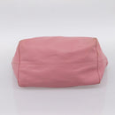 LOEWE Tote Bag Leather Pink Silver Auth 198452-5