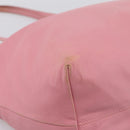 LOEWE Tote Bag Leather Pink Silver Auth 198452-15