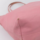 LOEWE Tote Bag Leather Pink Silver Auth 198452-10