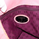 LOEWE Tote Bag Leather Pink Silver Auth 198452-17