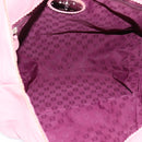 LOEWE Tote Bag Leather Pink Silver Auth 198452-11