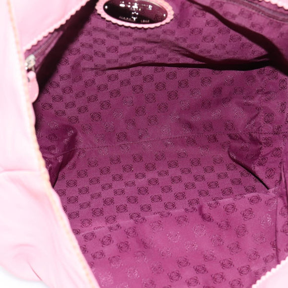 LOEWE Tote Bag Leather Pink Silver Auth 198452