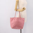 LOEWE Tote Bag Leather Pink Silver Auth 198452-22