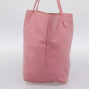 LOEWE Tote Bag Leather Pink Silver Auth 198452-4
