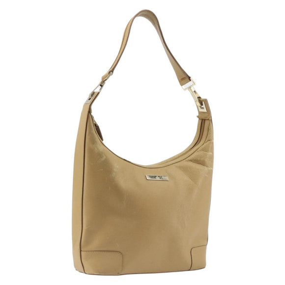 GUCCI Shoulder Bag Leather Beige Gold 001 4204 Auth 198453