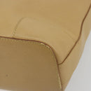 GUCCI Shoulder Bag Leather Beige Gold 001 4204 Auth 198453-11