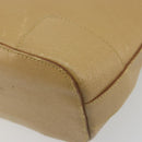GUCCI Shoulder Bag Leather Beige Gold 001 4204 Auth 198453-13
