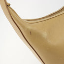 GUCCI Shoulder Bag Leather Beige Gold 001 4204 Auth 198453-15