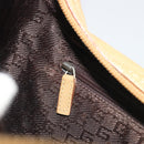 GUCCI Shoulder Bag Leather Beige Gold 001 4204 Auth 198453-23