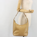 GUCCI Shoulder Bag Leather Beige Gold 001 4204 Auth 198453-26