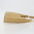 GUCCI Shoulder Bag Leather Beige Gold 001 4204 Auth 198453-4