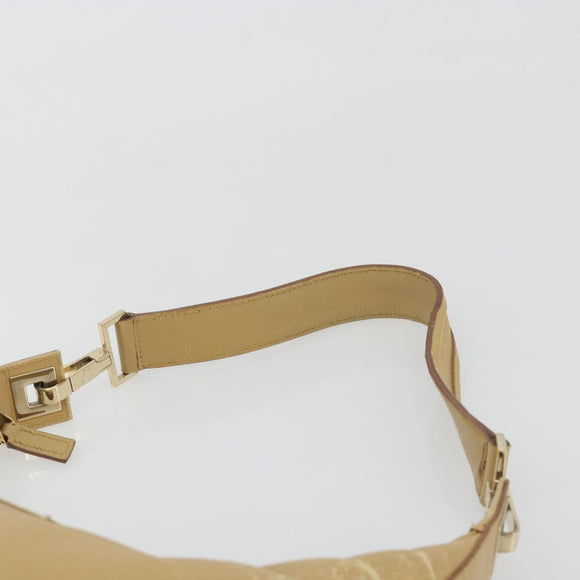 GUCCI Shoulder Bag Leather Beige Gold 001 4204 Auth 198453