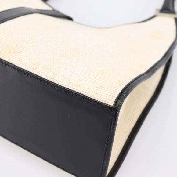GUCCI Jackie Hand Bag Canvas Beige Silver 002 1067 Auth 198454