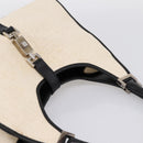 GUCCI Jackie Hand Bag Canvas Beige Silver 002 1067 Auth 198454-6