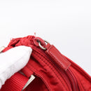 PRADA Shoulder Bag Nylon Red Silver Auth 198455-9