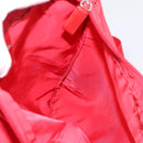 PRADA Shoulder Bag Nylon Red Silver Auth 198455-20