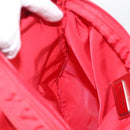 PRADA Shoulder Bag Nylon Red Silver Auth 198455-21