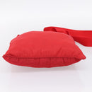 PRADA Shoulder Bag Nylon Red Silver Auth 198455-5