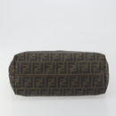 FENDI Zucca Canvas Tote Bag PVC Brown Black Auth 198456-5