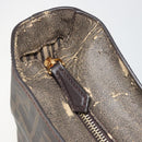 FENDI Zucca Canvas Tote Bag PVC Brown Black Auth 198456-10