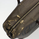 FENDI Zucca Canvas Tote Bag PVC Brown Black Auth 198456-7
