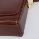Salvatore Ferragamo Gancini Shoulder Bag Leather Brown Gold Tone Auth 198463A-8