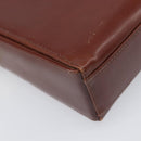 Salvatore Ferragamo Gancini Shoulder Bag Leather Brown Gold Tone Auth 198463A-17