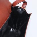 Salvatore Ferragamo Gancini Shoulder Bag Leather Brown Gold Tone Auth 198463A-19